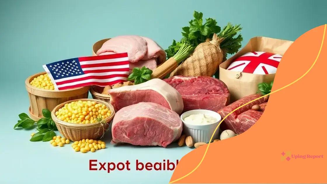 Key products exported from the U.S. to the U.K.